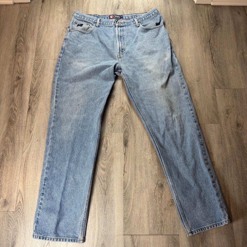 Vintage 90’s Chaps Ralph Lauren Jeans Mens 38x32 Relaxed Straight Denim Y2K Blue - Picture 5 of 13